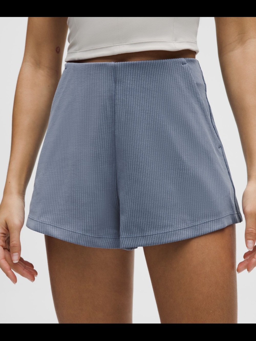 NWT lululemon Ribbed Softstreme High-Rise Short 2” | Size 4 | Oasis Blue 💙